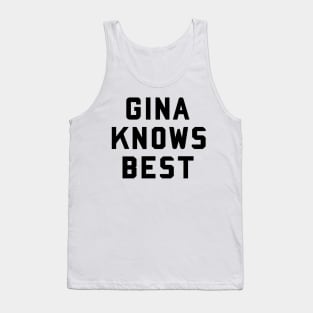 gina knows best black logo Tank Top